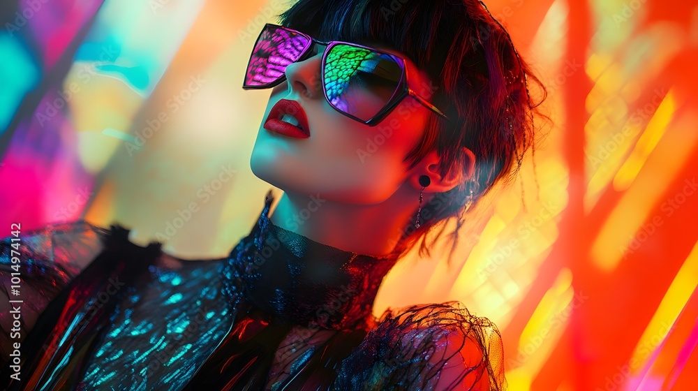 Fototapeta premium Fashionable Portrait of person in fancy Cosplay cloth