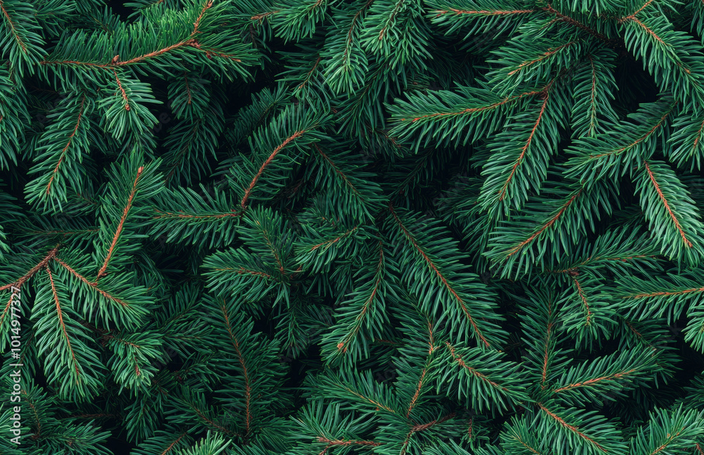 Seamless green background of Christmas fir tree branches, festive New Year pattern Seamless green background of Christmas fir tree branches, festive New Year pattern