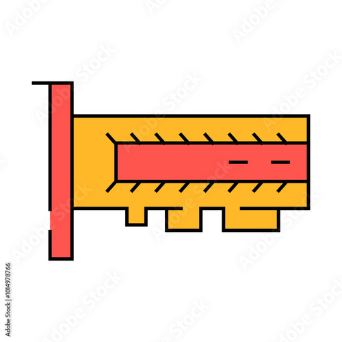 ssd computer disk line icon vector. ssd computer disk sign. isolated symbol illustration