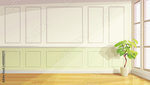 an interior modern classic room sunny day