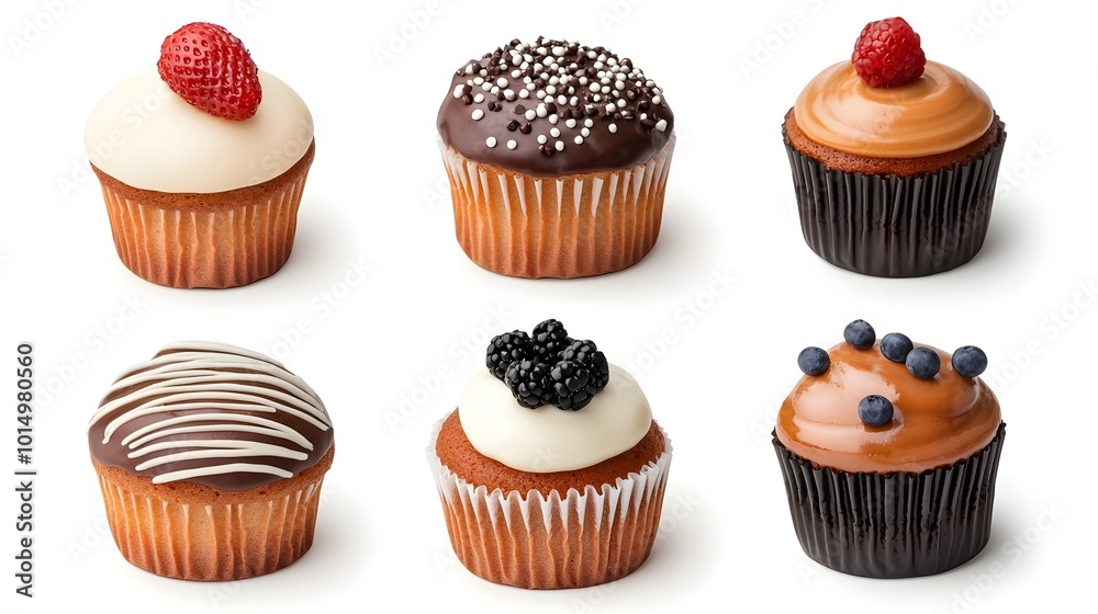 Vibrant Assortment of Delectable Cupcakes for Indulgent Vibrant Assortment of Delectable Cupcakes for Indulgent