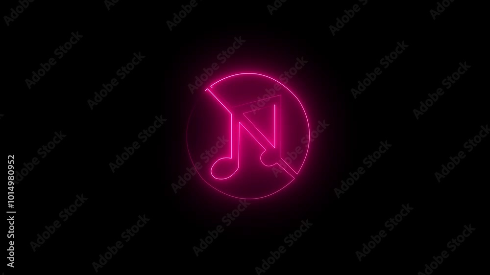glowing neon Mute icon, no sound speaker icon animation video on black background glowing neon Mute icon, no sound speaker icon animation video on black background