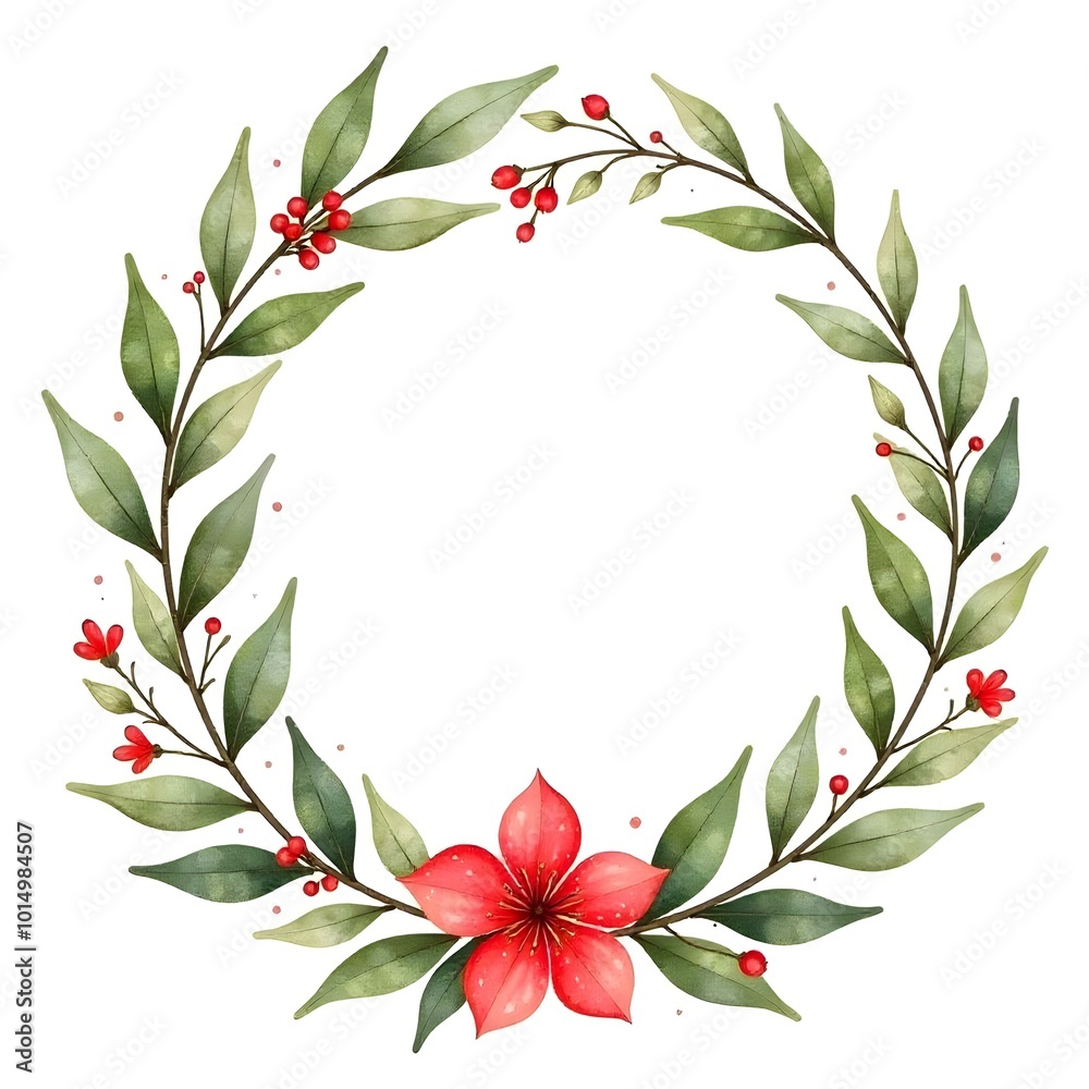 Fototapeta premium wreath of flowers