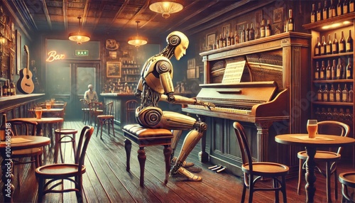 Robot playing the piano