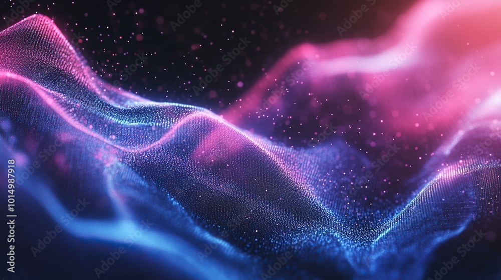Abstract techno background. 3d technological composition. Information technology concept. Digital cyberspace with particles. Abstract techno background. 3d technological composition. Information technology concept. Digital cyberspace with particles.