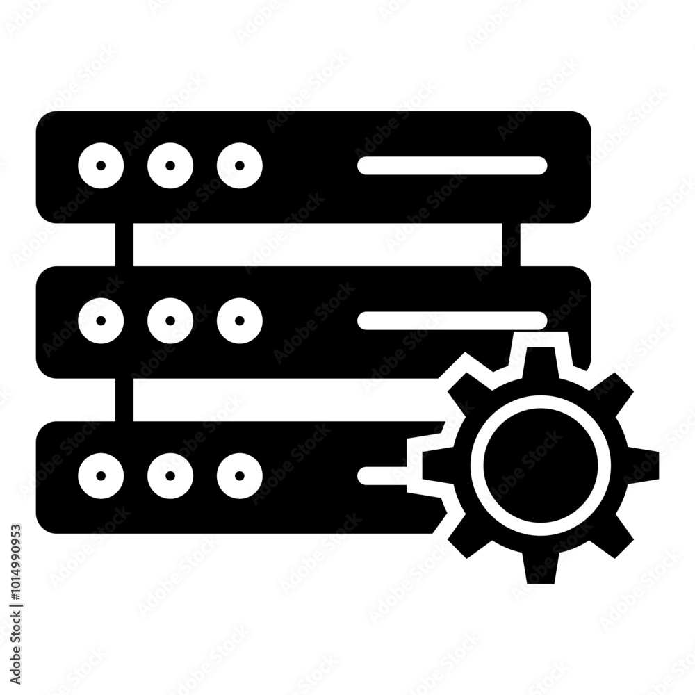 Database Management Glyph Icon Database Management Glyph Icon