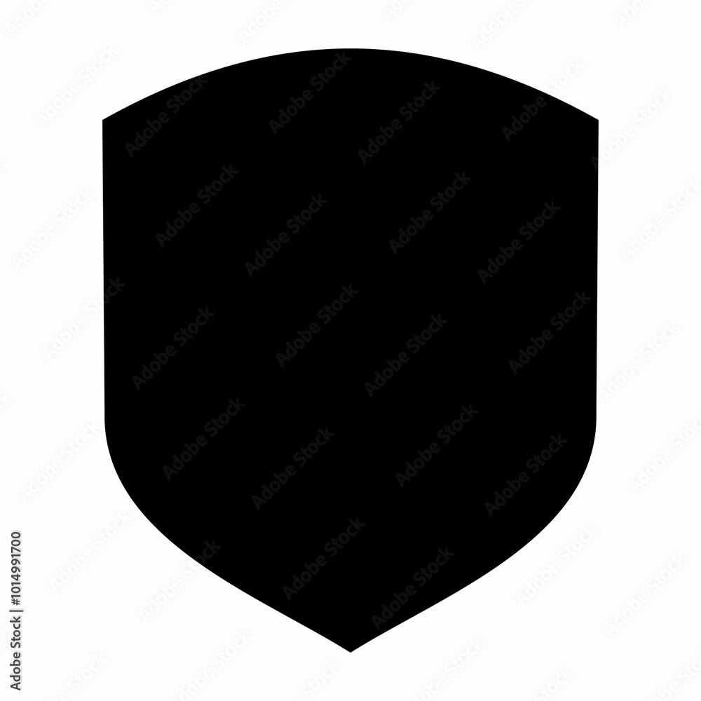 Shield icon silhouette. Flat image Shield icon silhouette. Flat image