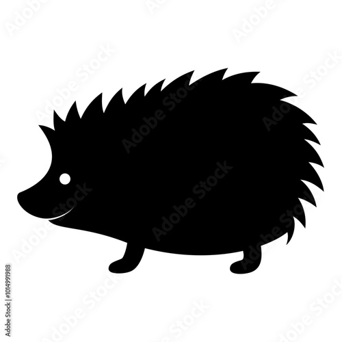 Hedgehog animal silhouette. Vector image