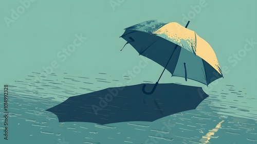 Minimalist umbrella stand vector illustration