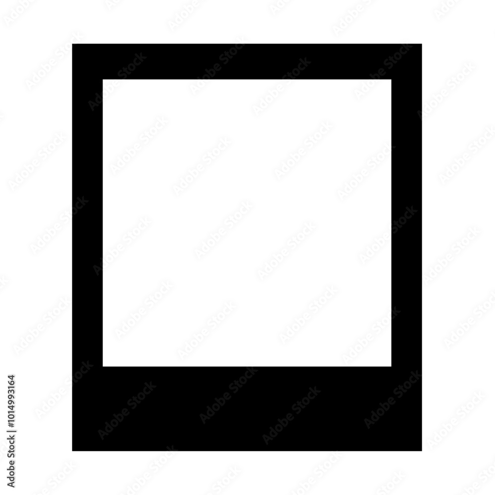 Polaroid frame photo silhouette. Vector image Polaroid frame photo silhouette. Vector image