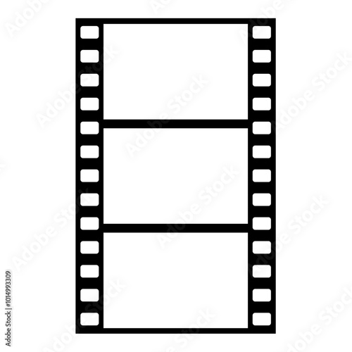 Film strip silhouette. Vector image