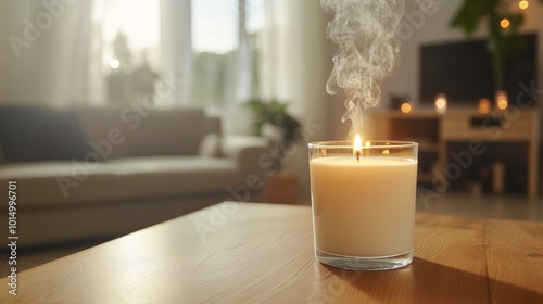 Cozy Candle Glow: A Moment of Tranquility in the Home