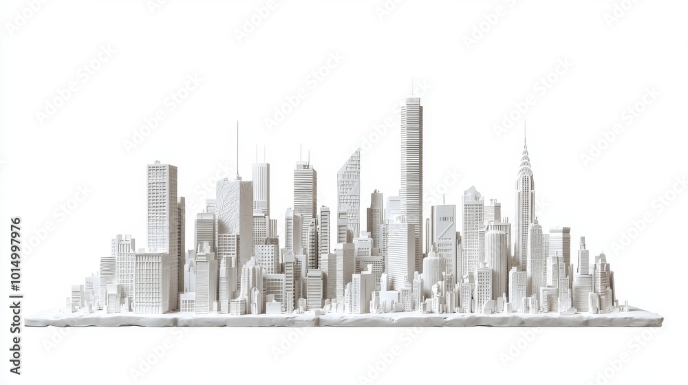 Naklejka premium photography of modern panaromic skyline cityscape building 