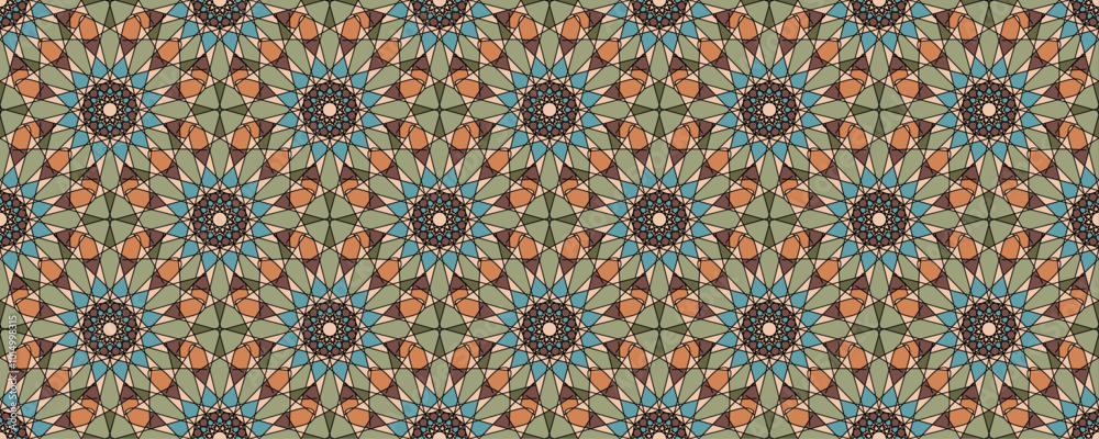 Abstract vector seamless mandala background. Texture in oriental style for design, print, scrapbooking, textiles, packaging, wallpaper Abstract vector seamless mandala background. Texture in oriental style for design, print, scrapbooking, textiles, packaging, wallpaper
