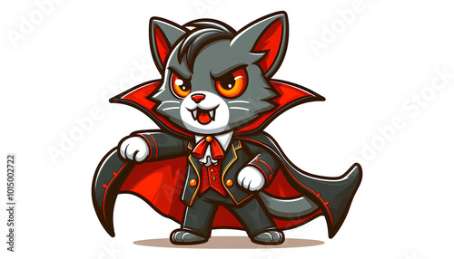 Vampire Cat The Fanged Feline in a Cape photo