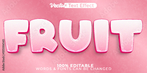 Fruit Vector Text Effect Editable Alphabet Food Fresh Healty