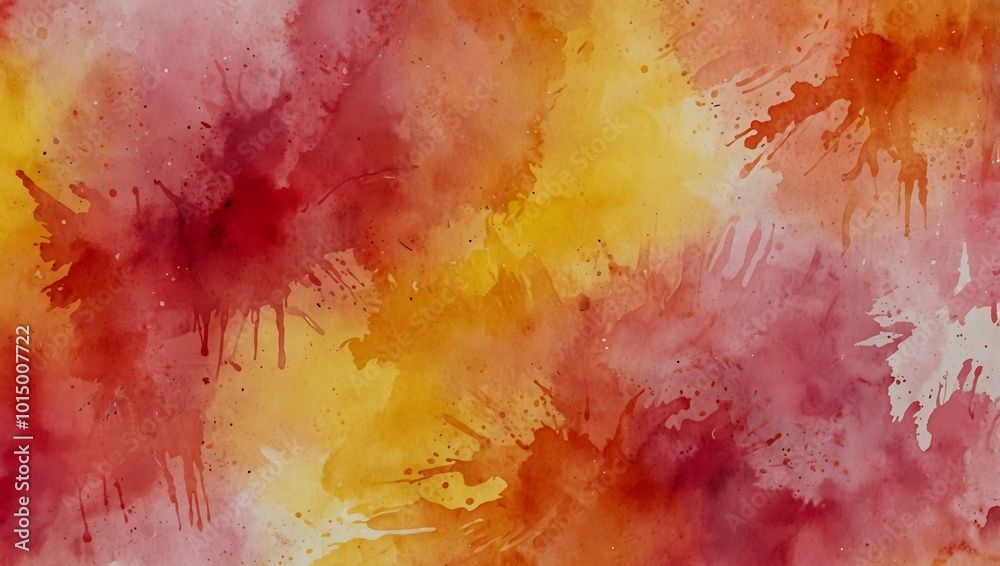 Fototapeta premium Pink and Yellow Watercolor Background
