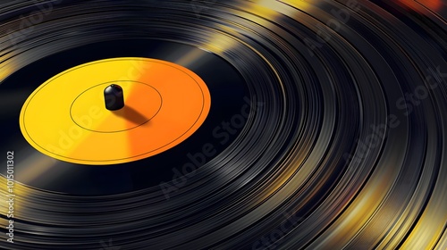 Retro vinyl record in flat design