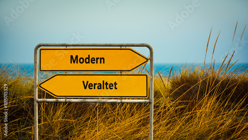 Signposts the direct way to Modern versus outdated