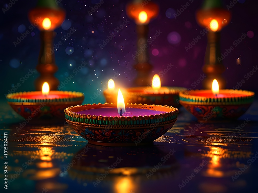 Happy Diwali lamp light background Happy Diwali lamp light background