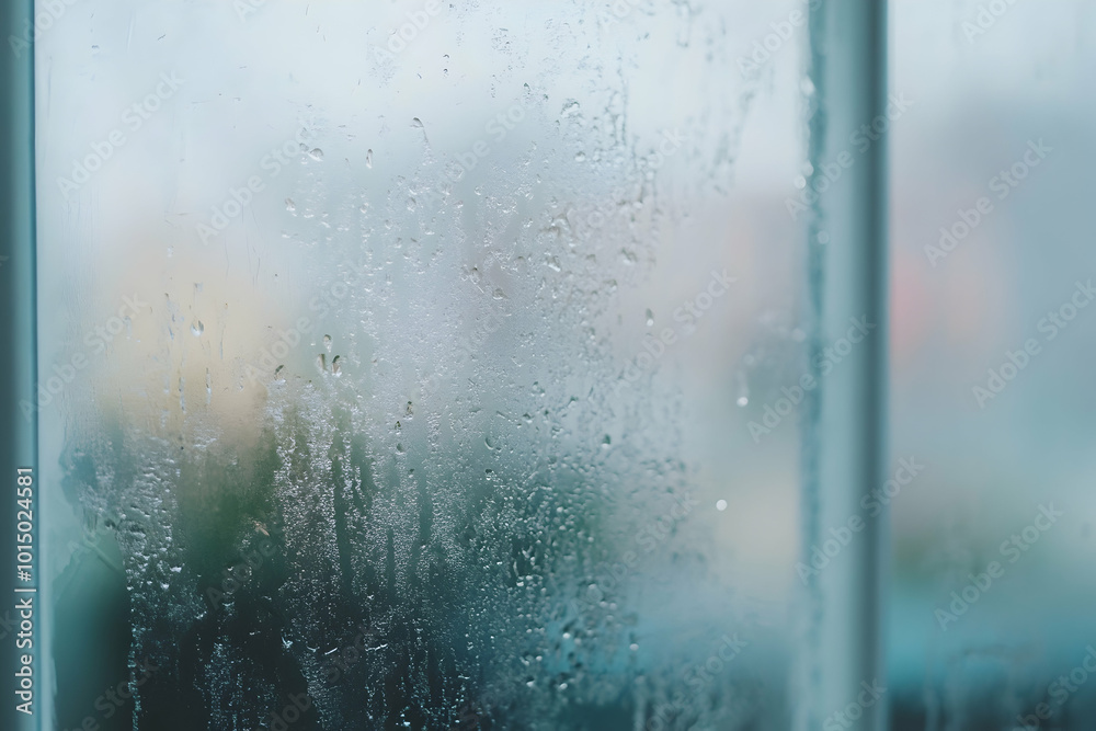 Water Droplets On Glass - Abstract Background Image Water Droplets On Glass - Abstract Background Image