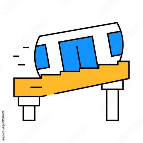 funicular transport line icon vector. funicular transport sign. isolated symbol illustration