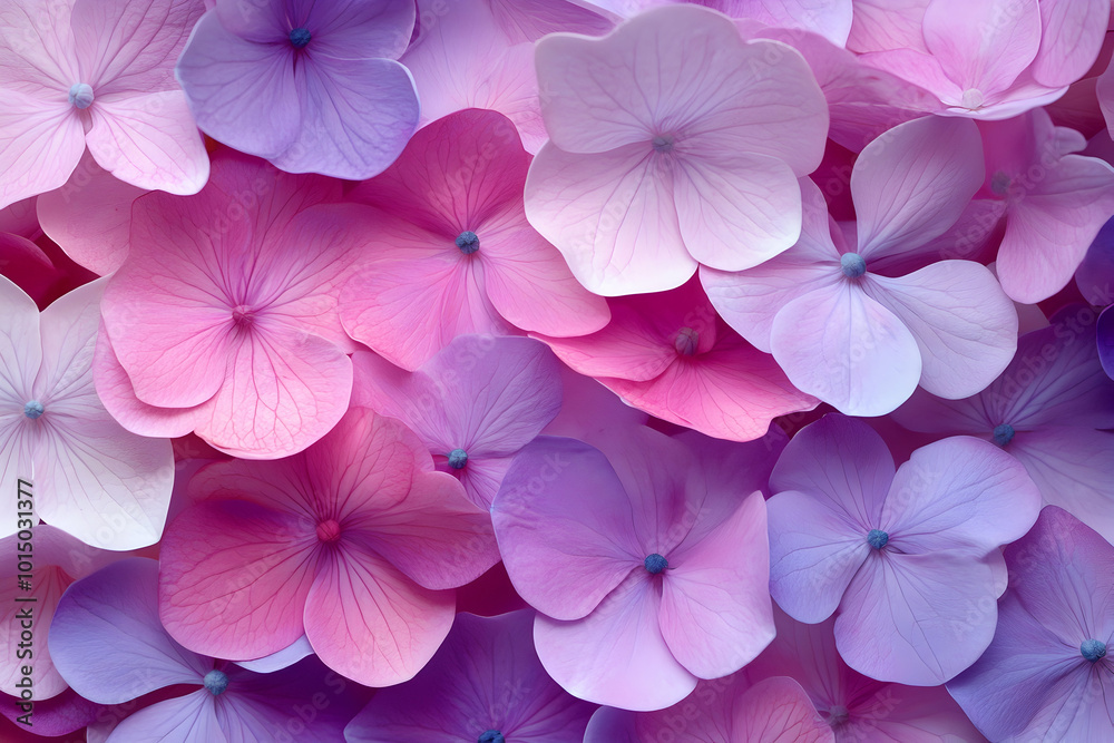 Pink and Purple Flower Petals Abstract Background
