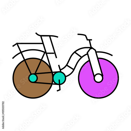 bike transport line icon vector. bike transport sign. isolated symbol illustration