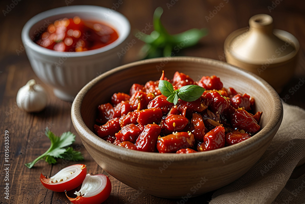 Vibrant Bowl of Sambal Bawang Vibrant Bowl of Sambal Bawang