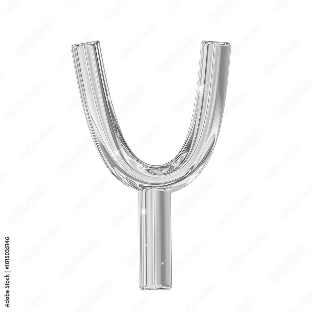 3D Metallic Silver Chrome Letters 