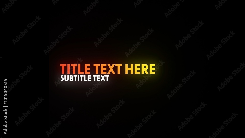 3rd Text Modern Glowing Colored Text Lower Third Stock Template | Adobe Stock
