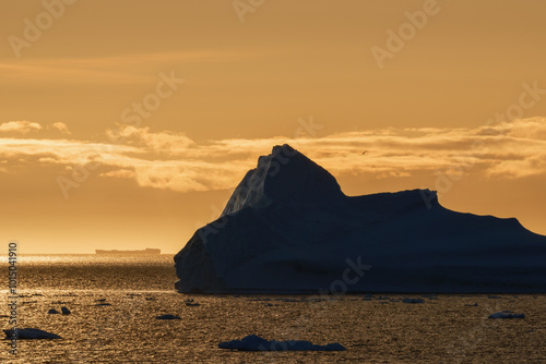 iceberg at sunset