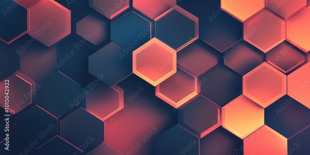 hexagon shape as wall background	