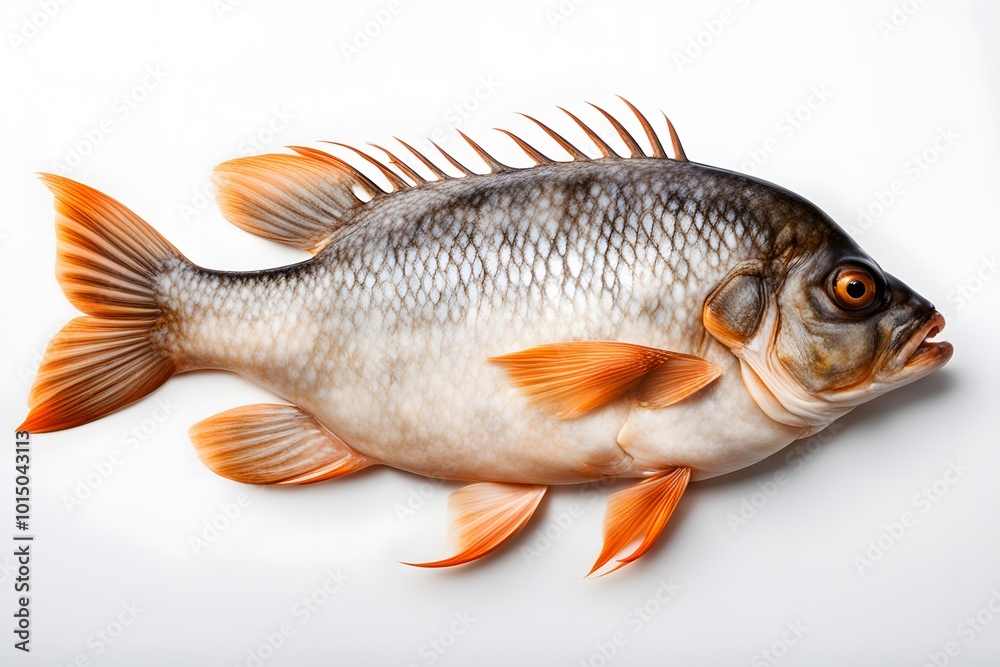Buffalo fish on white background, Ai generated Buffalo fish on white background, Ai generated