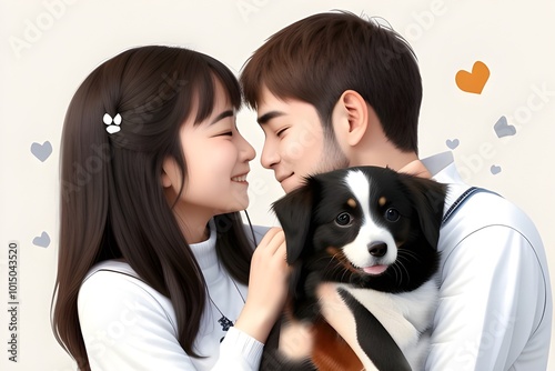 Expressions of Love Between a Couple Generative AI illustration