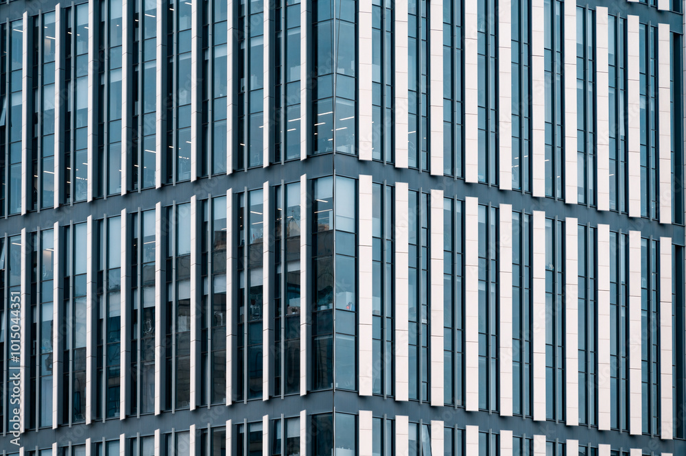 The exterior of a modern commercial skyscraper. The exterior of a modern commercial skyscraper.