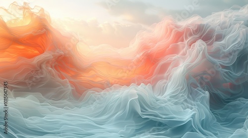 Colorful smoke and fire swirl in a bright sky with soft patterns and bright lights.