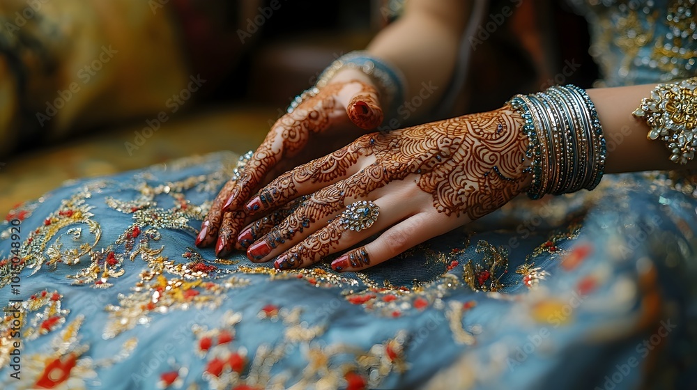 Close-up of a woman's hands adorned with intricate henna mehendi patterns,a traditional Indian Close-up of a woman's hands adorned with intricate henna mehendi patterns,a traditional Indian