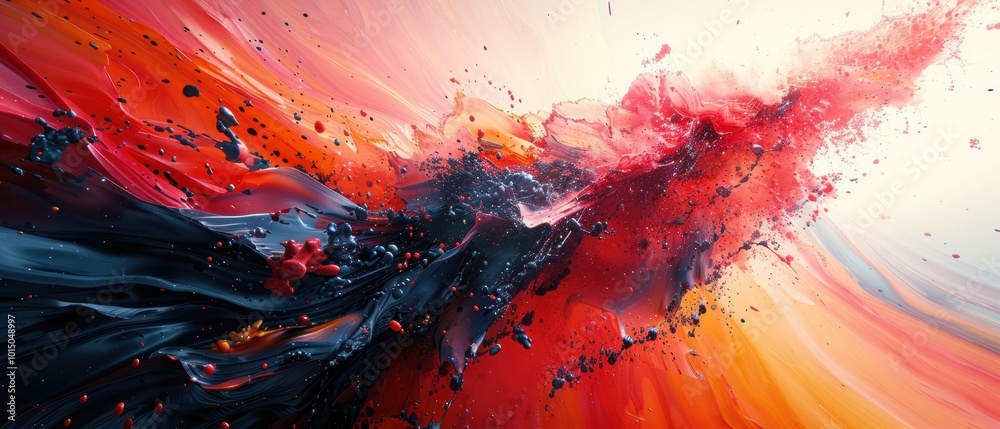 A chaotic and energetic abstract work, full of expressive marks and gestural lines. A chaotic and energetic abstract work, full of expressive marks and gestural lines.