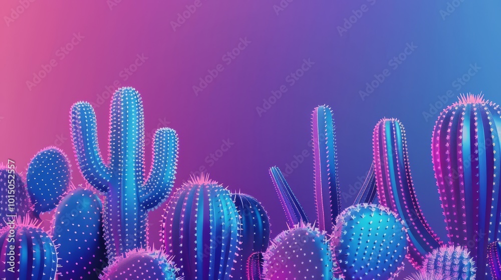 Digital 3d cactus border plant abstract graphic poster web page PPT background. Nature and botany concept for design, invitations, and print. wallpaper with copy space Digital 3d cactus border plant abstract graphic poster web page PPT background. Nature and botany concept for design, invitations, and print. wallpaper with copy space