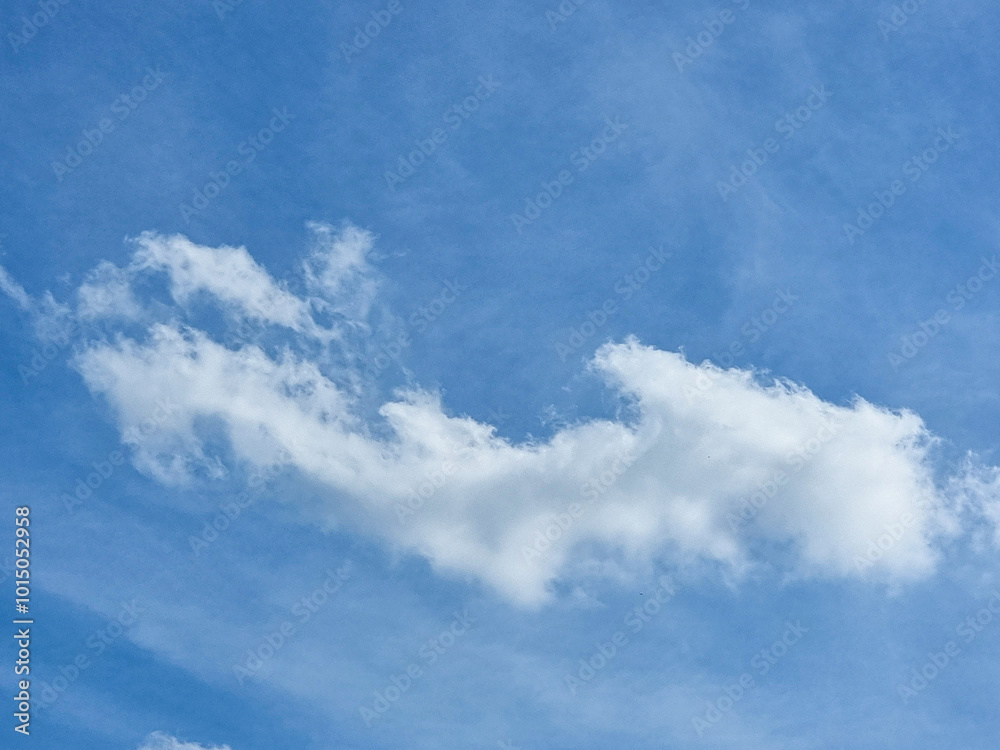 Fototapeta premium blue sky high shape outdoor group of white clouds background in summer abstract gradient light beauty background. beautiful bright cloud and calm fresh wind air