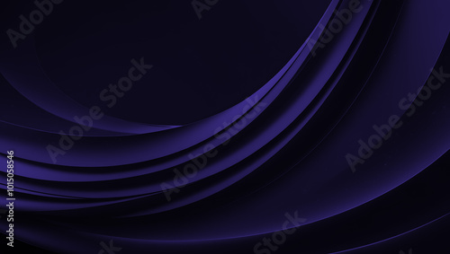 Deep Blue Gradient Abstract Background with Smooth Curves - Luxurious and Elegant Design