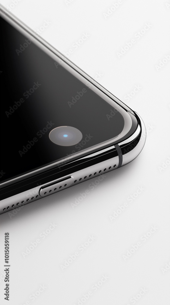 A smartphone on a white background A smartphone on a white background
