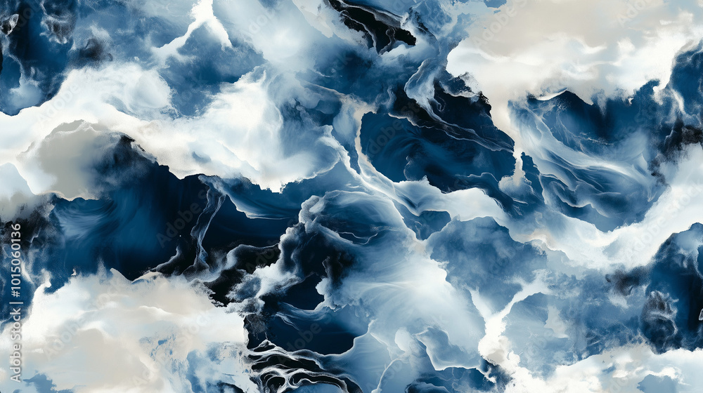 Celestial Marble Pattern: Flowing Blue and White Patterns in Abstract Harmony Celestial Marble Pattern: Flowing Blue and White Patterns in Abstract Harmony