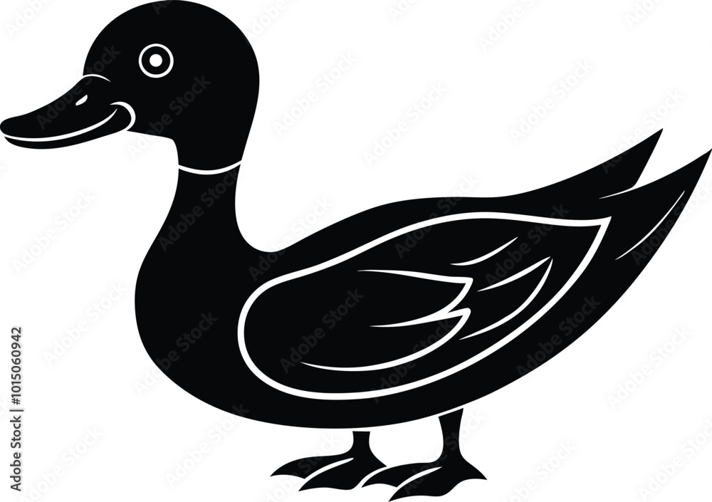 Cartoon Duck Vector Illustration - Fun and Playful Character Design Cartoon Duck Vector Illustration - Fun and Playful Character Design