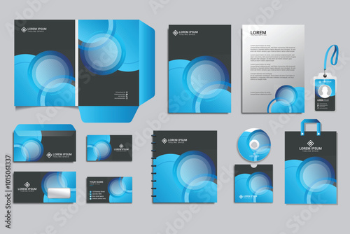 Wallpaper Mural set of professional business stationery template for company promotion vector Torontodigital.ca