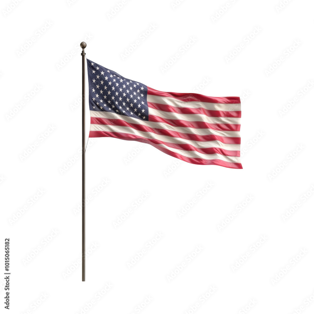 American flag waving, white isolate background transparent background American flag waving, white isolate background transparent background