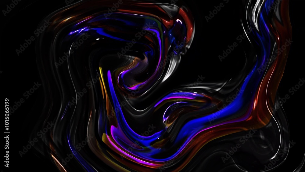 Abstract background oily glossy material twisted liquid, abstract black purple liquid wave Abstract background oily glossy material twisted liquid, abstract black purple liquid wave