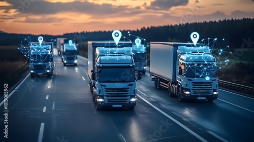 Digital Fleet Management Dashboard with Live Tracking Data and Logistics Analytics © pkproject