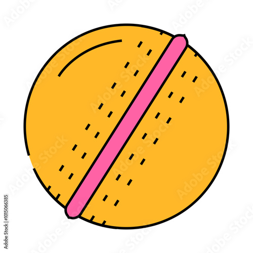 ball cricket game line icon vector. ball cricket game sign. isolated symbol illustration